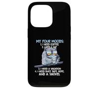 Mes quatre humeurs J'ai besoin de café J'ai besoin d'une sieste J'ai besoin de vacances Coque pour iPhone 13 Pro