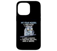 Mes quatre humeurs J'ai besoin de café J'ai besoin d'une sieste J'ai besoin de vacances Coque pour iPhone 14 Pro Max