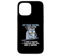 Mes quatre humeurs J'ai besoin de café J'ai besoin d'une sieste J'ai besoin de vacances Coque pour iPhone 13 Pro Max
