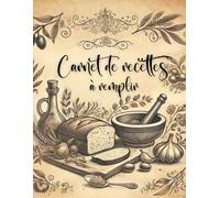 Mes Recettes Préférées: Livre de cuisine vierge pour écrire vos recettes et repas préférées. Conservez Tous Vos Secrets votre carnet de recettes à remplir