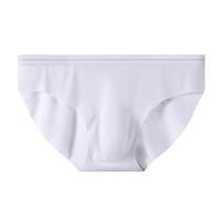Mes Slip doux pour homme Sous-vêtement ample pour la vie quotidienne Cadeaux de Saint-Valentin, blanc, XL