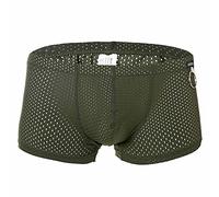 Mes Slip souple pour homme plat mince respirant Sous-vêtement tendance sport décontracté avec près du corps pour la vie quotidienne Cadeaux de Saint-Valentin, Vert, XL