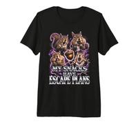 Mes Snacks Ont Un Plan D'évasion Écureuil Rigolo Voleur T-Shirt Haut de Gamme