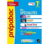 Prépabac Mes spécialités SES, HGGSP, Grand Oral & Maths complémentaires Tle - Bac 2024: tout-en-un nouveau bac