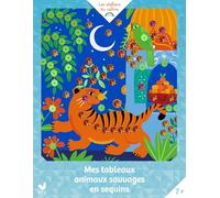 Deux Coqs d'Or Mes tableaux animaux sauvages en sequins — pochette avec accessoires