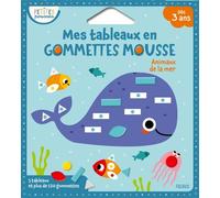 Mes tableaux en gommettes mousse - Animaux de la mer - Isabelle Jacqué - Fleurus - Jeux livres objets