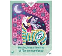 Mes tableaux licornes et fées en mosaïques - pochette avec accessoires