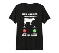 Mes Vaches m'appellent Fermier Les Animaux Idée de Cadeau T-Shirt Haut de Gamme