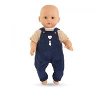 Mes Vêtements De Poupons Corolle Bb30 T-Shirt + Salopette Marine