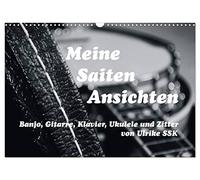 Mes vues de cordes - banjo, guitare, piano, ukulélé et tremblements par Ulrike SSK, Version française (Calendrier mural 2026 DIN A3 portrait), Calendrier CALVENDO mensuel