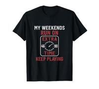 Mes Week-Ends se déroulent sur Le Tableau des Scores de Football en Prolongation T-Shirt