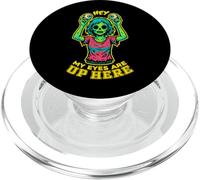 Mes Yeux sont levés Ici : Zombie Girl, Horreur drôle, Halloween PopSockets PopGrip pour MagSafe