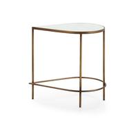 MESA AUXILIAR 60X40X60 MARMOL BLANCO/METAL DORADO_AlexandreHouse