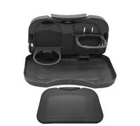 Mesa de asiento para el automóvil, escritorio plegable del asiento trasero, 10.04x5.91 pulgadas, automóvil portátil con portavasos, accesorios para el viaje para adultos, mesa de viaje para trabajos d