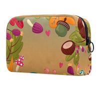 Mesa De Trabajo Trousse à cosmétiques colorée pour femme, trousse de toilette de voyage, grande pochette de maquillage pratique avec fermeture éclair, multicolore, 18.5x7.5x13cm/7.3x3x5.1in, Trousse