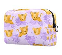 Mesa De Trabajo Trousse à cosmétiques pour femme, trousse de toilette de voyage, grande trousse de maquillage pratique avec fermeture éclair, multicolore, 18.5x7.5x13cm/7.3x3x5.1in, Trousse de