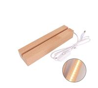 Mesa LED rectangular con luz de pantalla, luz de noche con carga USB, 15 cm, luz cálida