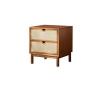 Mesas De Noche Para Dormitorio Table de chevet en bois Meuble d'appoint de canapé moderne Meuble de rangement Meuble de chevet en rotin for chambre à coucher Table D'appoint/table De Nuit Avec Tiroirs