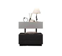 Mesas De Noche Para Dormitorio Table de Chevet Moderne en Bois Massif Armoire de Rangement Chambre Table de Chevet avec Tiroirs