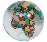 mesbilles - 1 Bille MappeMonde Cristal coloré - Billes en Verre 60 mm
