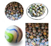 mesbilles - 10 Billes en Verre Chiffonnade - 9 Billes et 1 Calot