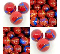 mesbilles - 10 Billes en Verre Fiesta - 9 Billes et 1 Calot