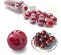 mesbilles - 10 Billes en Verre Glossy Rouge - 9 Billes et 1 Calot