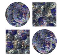 mesbilles - 10 Billes en Verre pépite étoile - 9 Billes et 1 Calot