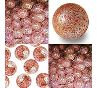 mesbilles - 10 Billes en Verre Pépite Rouge - 9 Billes et 1 Calot