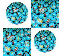 mesbilles - 10 Billes en Verre Planète Terre - 9 Billes et 1 Calot