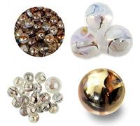 mesbilles - 10 Billes en Verre Polaire - 9 Billes et 1 Calot