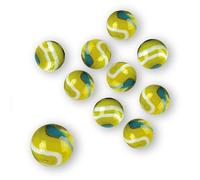 mesbilles - 10 Billes en Verre Prairie - 9 Billes et 1 Calot
