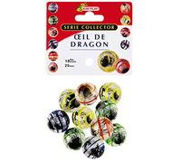 mesbilles 10 Calots Œil De Dragon Billes en Verre 25 mm