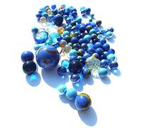 mesbilles - 100 Billes Multi Bleu - Sac de Billes en Verre