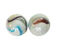 mesbilles 2 Billes Baleine Tigre Intense Billes en Verre 42 mm