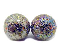 mesbilles - 2 Boulards Billes Pépite Etoile - Bille en Verre 35 mm
