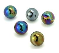 mesbilles - 2 Boulards Billes Pétrole - Bille en Verre 35 mm