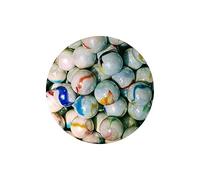 mesbilles - 2 Mammouths Billes Chiffonnade - Bille en Verre 50 mm