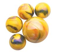 mesbilles - 25 Billes en Verre Canari : 24 Billes et 1 Calot