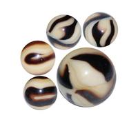 mesbilles - 25 Billes en Verre Caramel : 24 Billes et 1 Calot