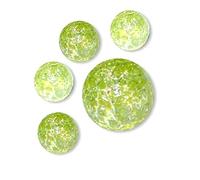 mesbilles - 25 Billes en Verre Pépite Jaune: 24 Billes et 1 Calot