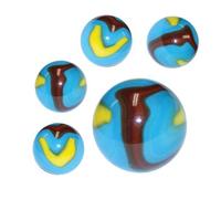 MesBilles - 25 Billes en Verre Planète-Terre : 24 Billes et 1 Calot par MesBilles