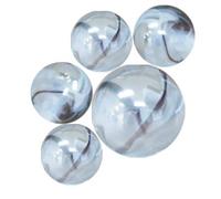 mesbilles - 25 Billes en Verre Polaire : 24 Billes et 1 Calot