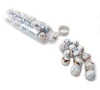 mesbilles - 25 Billes Tigre Blanc - Bille en Verre 16 mm