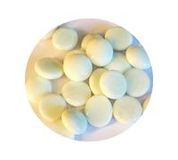 MesBilles - 250 GR Blanc Perle 60 Billes Plates - Galet en Verre 20 mm Cailloux en Verre décoratifs