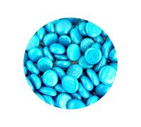 mesbilles - 250 GR Bleu Métallisé 60 Billes Plates - Galet en Verre 20 mm Cailloux en Verre décoratifs