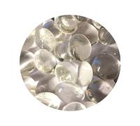 mesbilles - 250 GR Cristal 150 Billes Plates - Galet en Verre 12 mm Cailloux en Verre décoratifs