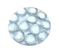 mesbilles - 250 GR Cristal Loupe 60 Billes Plates - Galet en Verre 20 mm Cailloux en Verre décoratifs