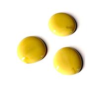 mesbilles - 250 GR Jaune Perle 14 Billes Plates - Galet en Verre 30 mm Cailloux en Verre décoratifs
