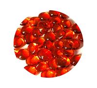 MesBilles - 250 GR Orange Loupe 150 Billes Plates - Galet en Verre 12 mm Cailloux en Verre décoratifs